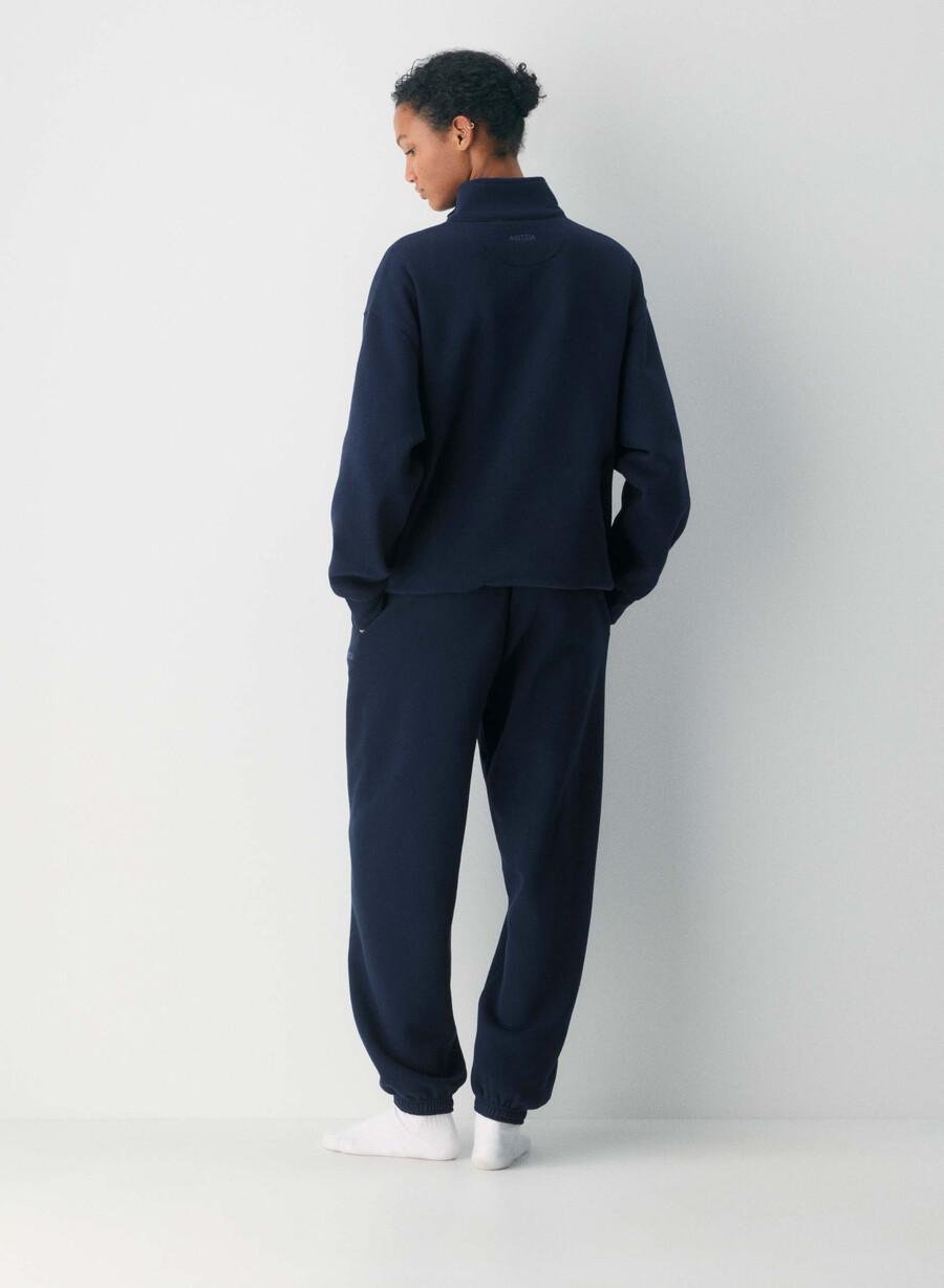 gemütliche mega-jogginghose aus sweatfleece admiral