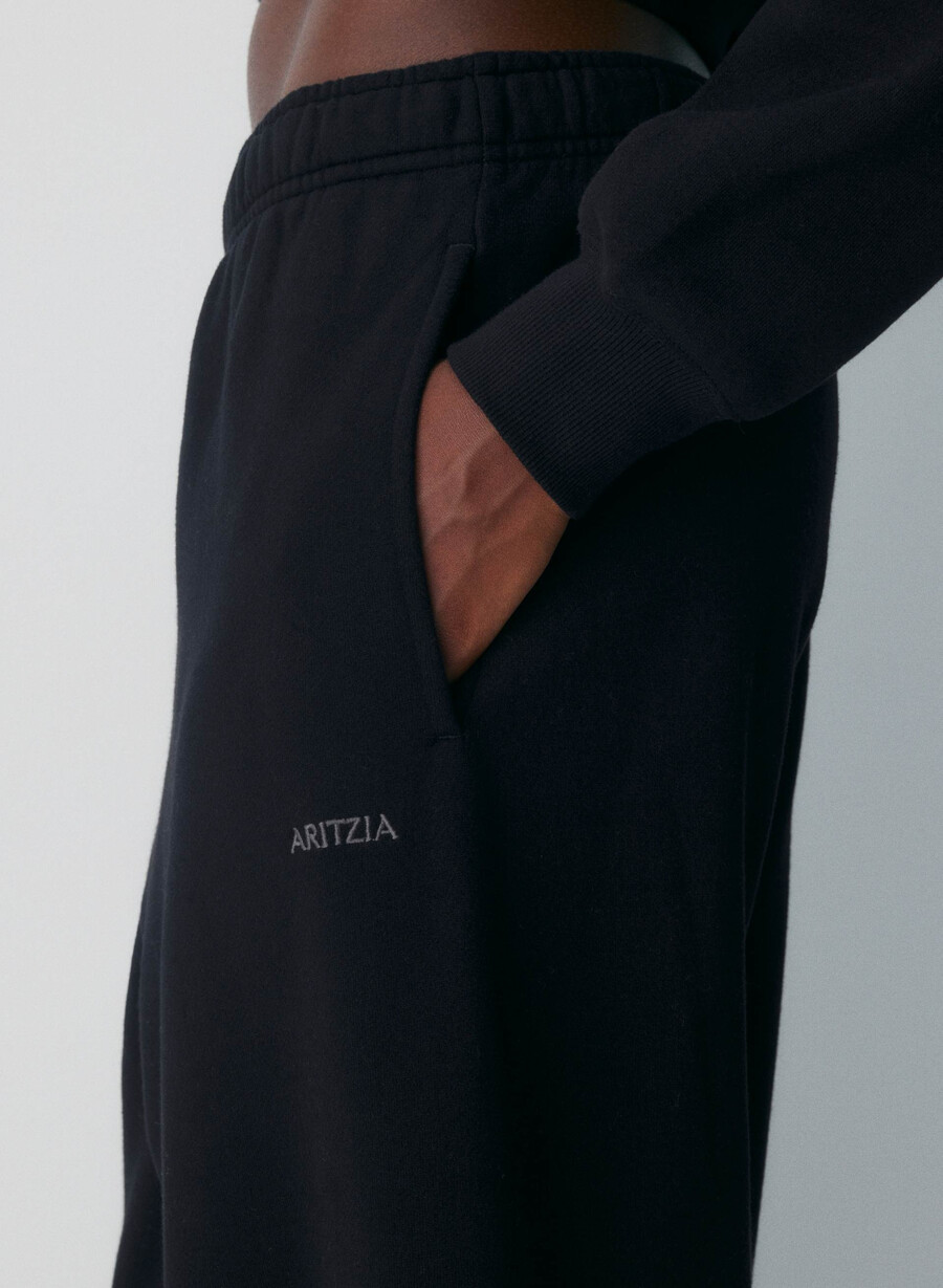 gemütliche mega-jogginghose aus sweatfleece schwarz