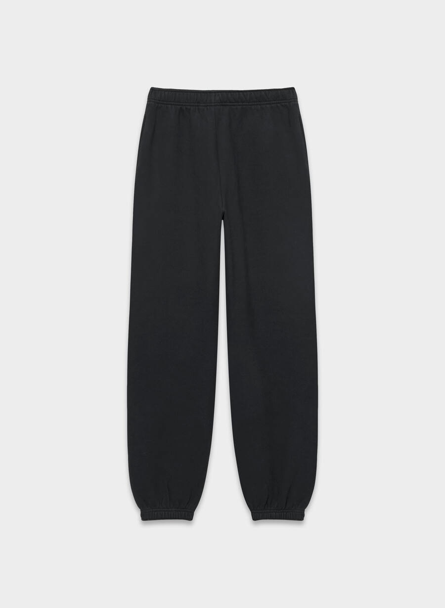 gemütliche mega-jogginghose aus sweatfleece schwarz