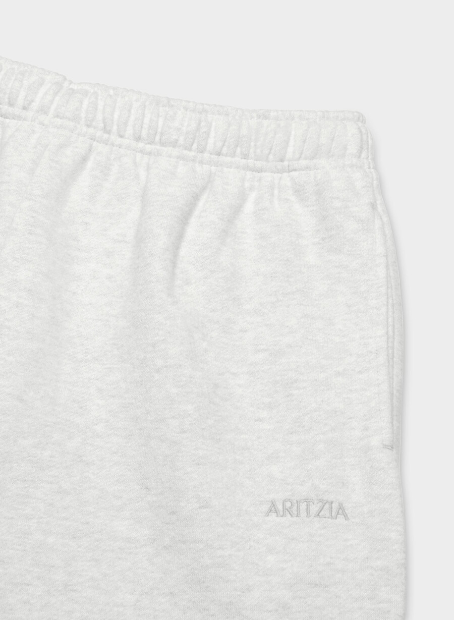 kuschelige fleece-mega-jogginghose meliertes weiß