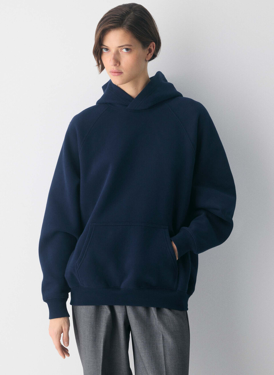 kuscheliger mega raglan hoodie aus sweatfleece admiral