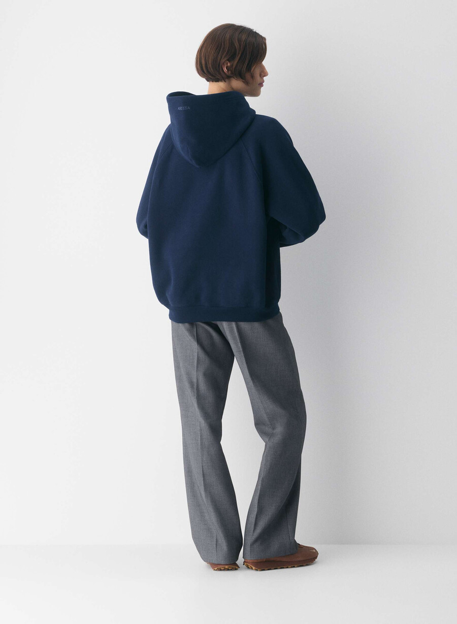 kuscheliger mega raglan hoodie aus sweatfleece admiral
