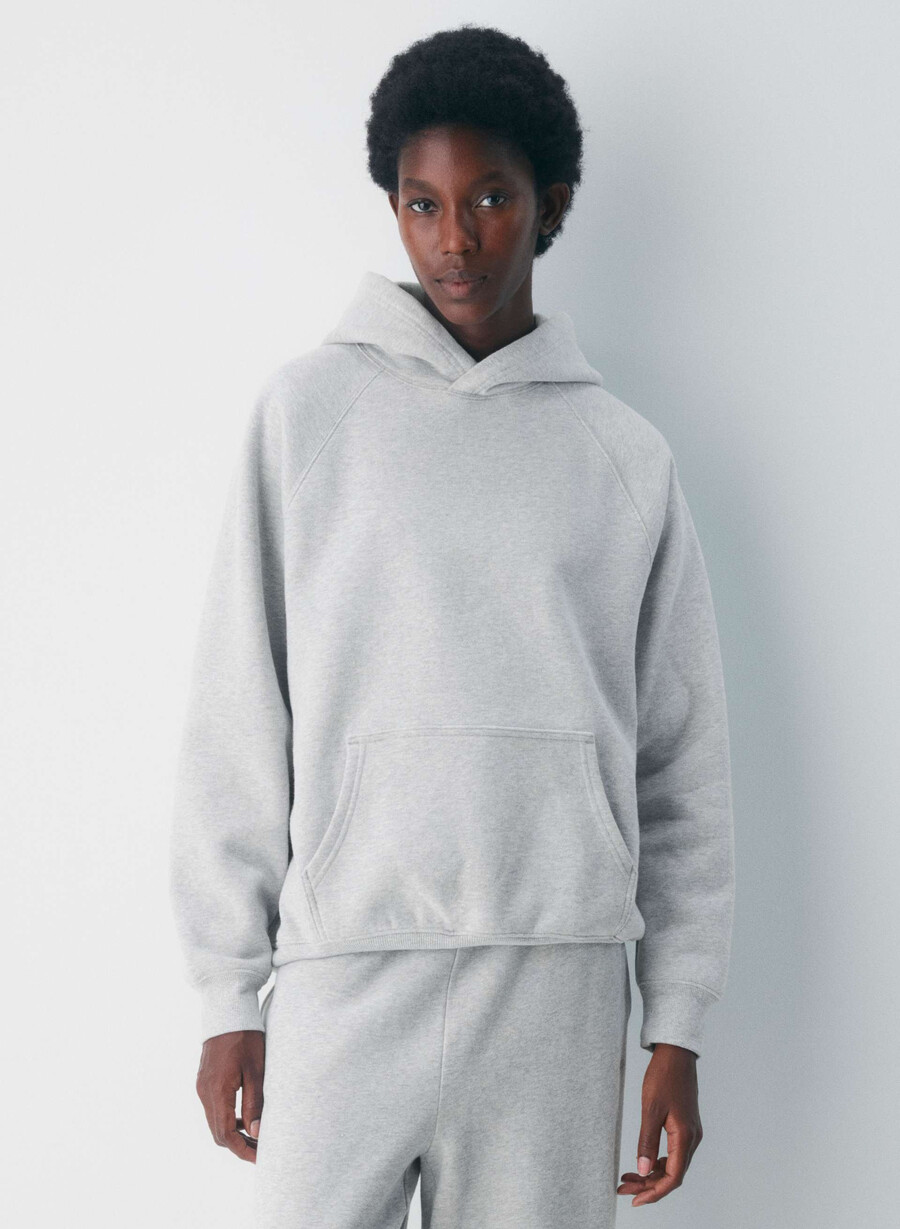 kuscheliger mega raglan hoodie aus sweatfleece heather chrome