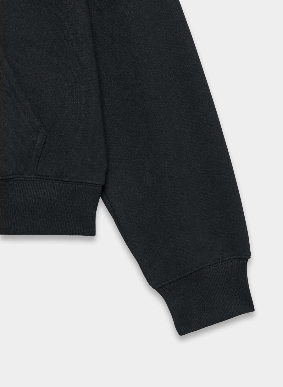kuscheliger sweatfleece-hoodie mit perfektem reißverschluss schwarz