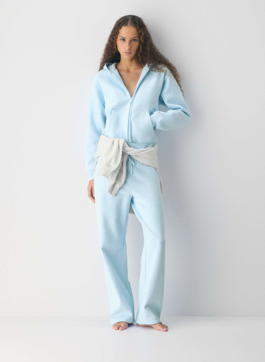 kuscheliger sweatfleece-hoodie mit perfektem reißverschluss villa blau