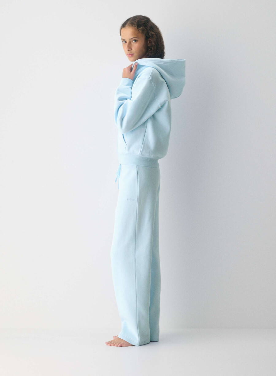 kuscheliger sweatfleece-hoodie mit perfektem reißverschluss villa blau