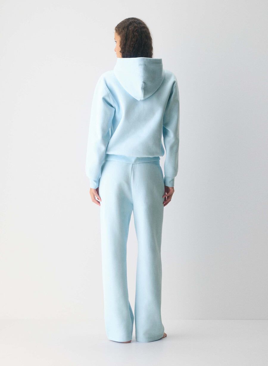 kuscheliger sweatfleece-hoodie mit perfektem reißverschluss villa blau