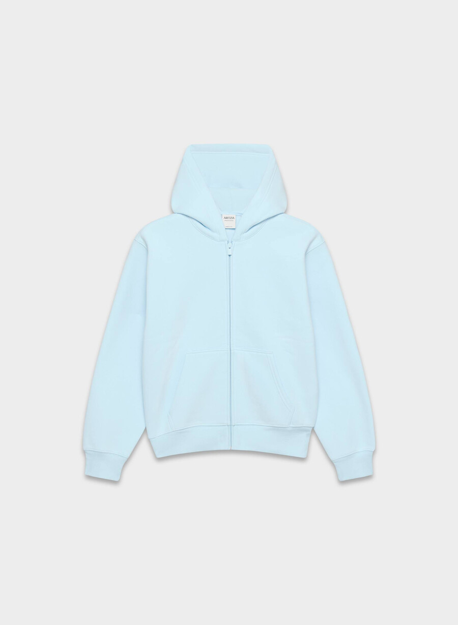 kuscheliger sweatfleece-hoodie mit perfektem reißverschluss villa blau