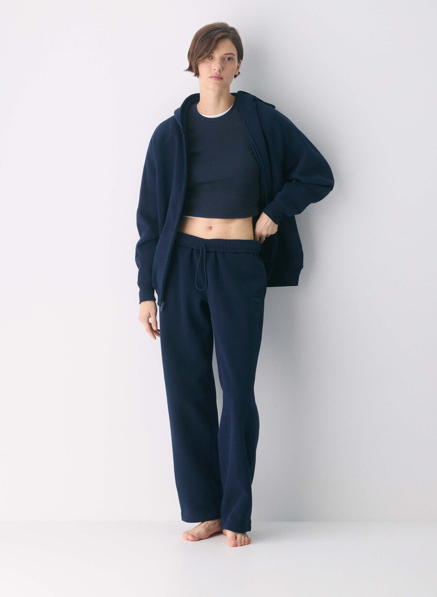 gemütliche mega straight sweatfleece-sweatpant admiral