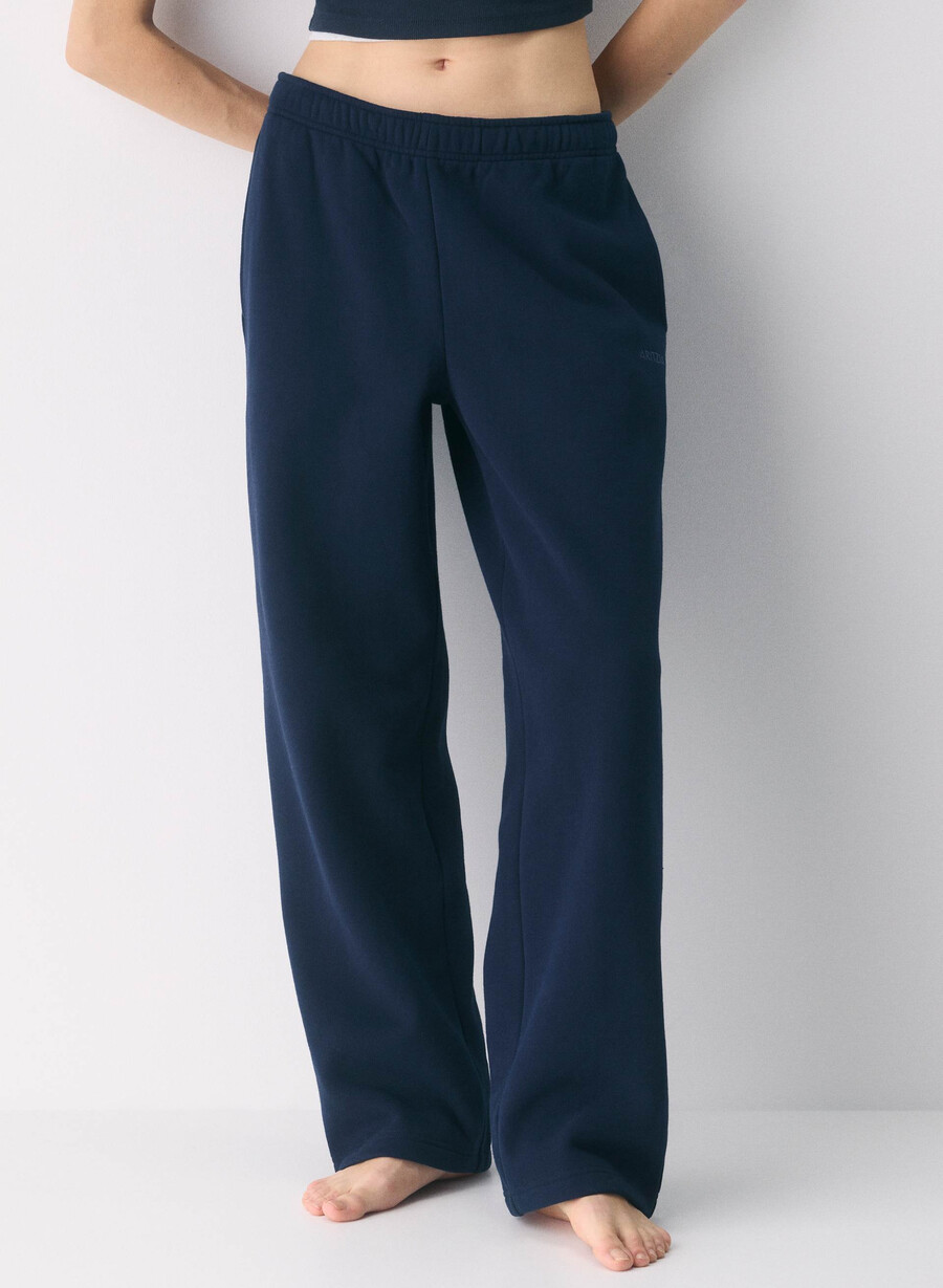gemütliche mega straight sweatfleece-sweatpant admiral