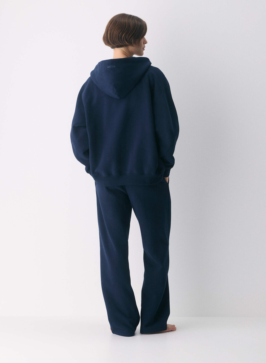 gemütliche mega straight sweatfleece-sweatpant admiral