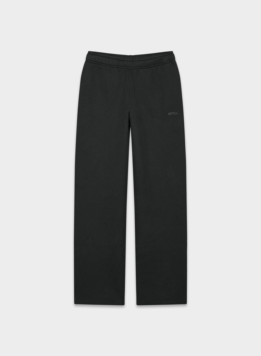 kuschelige sweatfleece mega straight jogginghose schwarz
