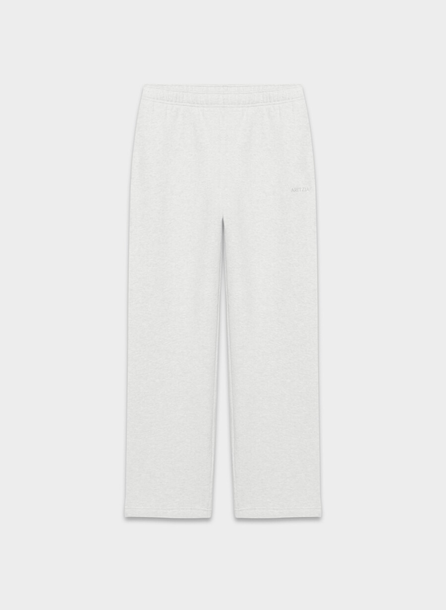 kuschelige sweatfleece mega straight jogginghose heather cloud white