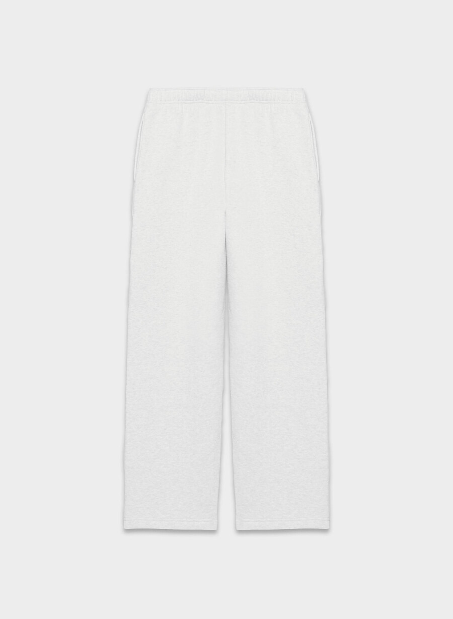 kuschelige sweatfleece mega straight jogginghose heather cloud white