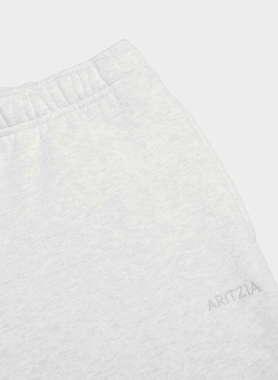 kuschelige sweatfleece mega straight jogginghose heather cloud white