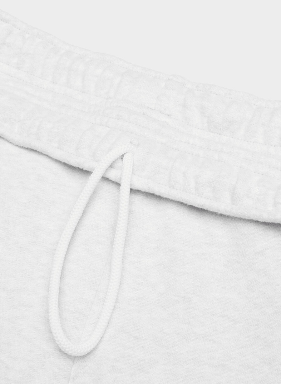 kuschelige sweatfleece mega straight jogginghose heather cloud white
