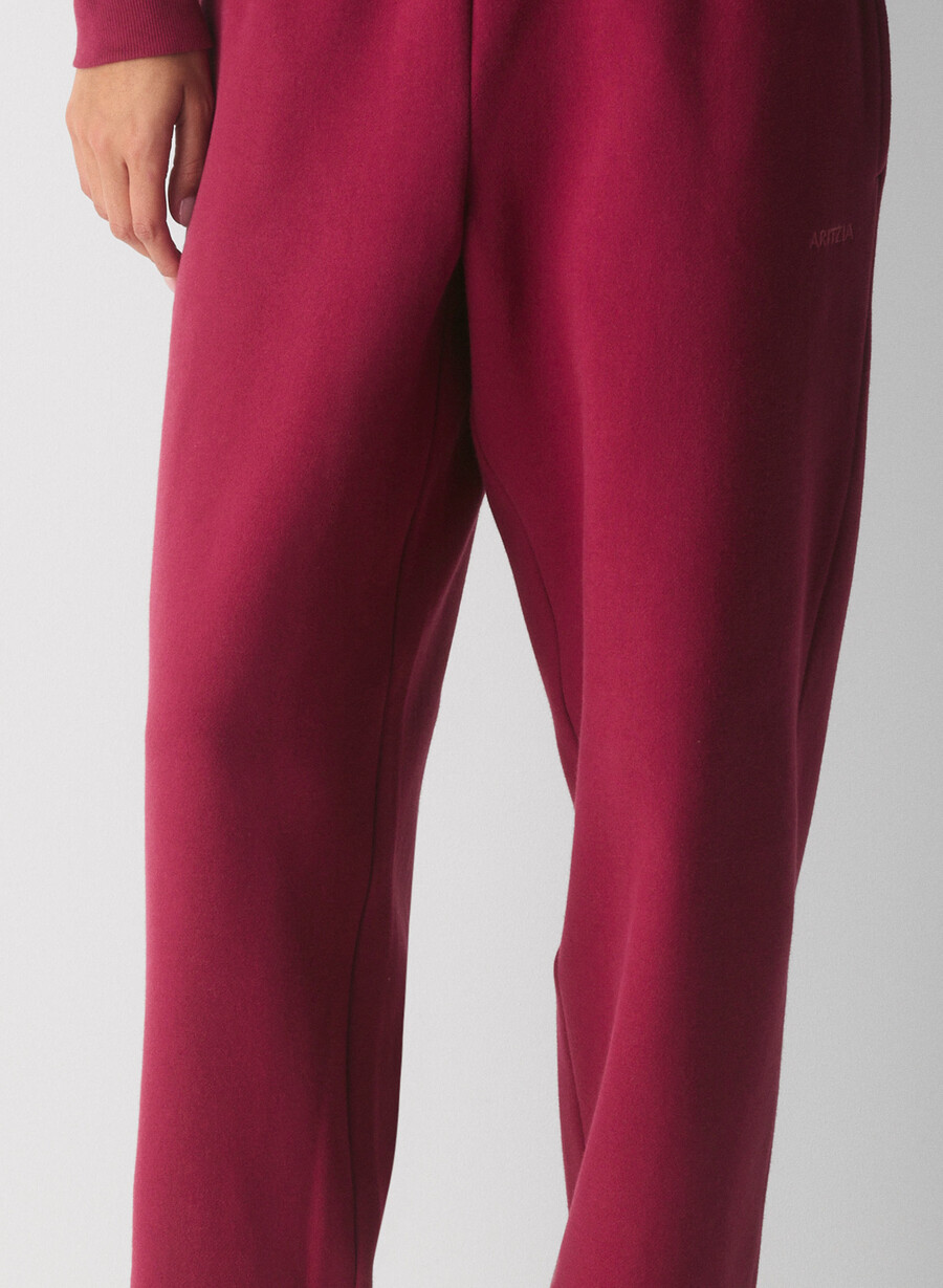 kuschelige sweatfleece mega straight jogginghose juicy rose