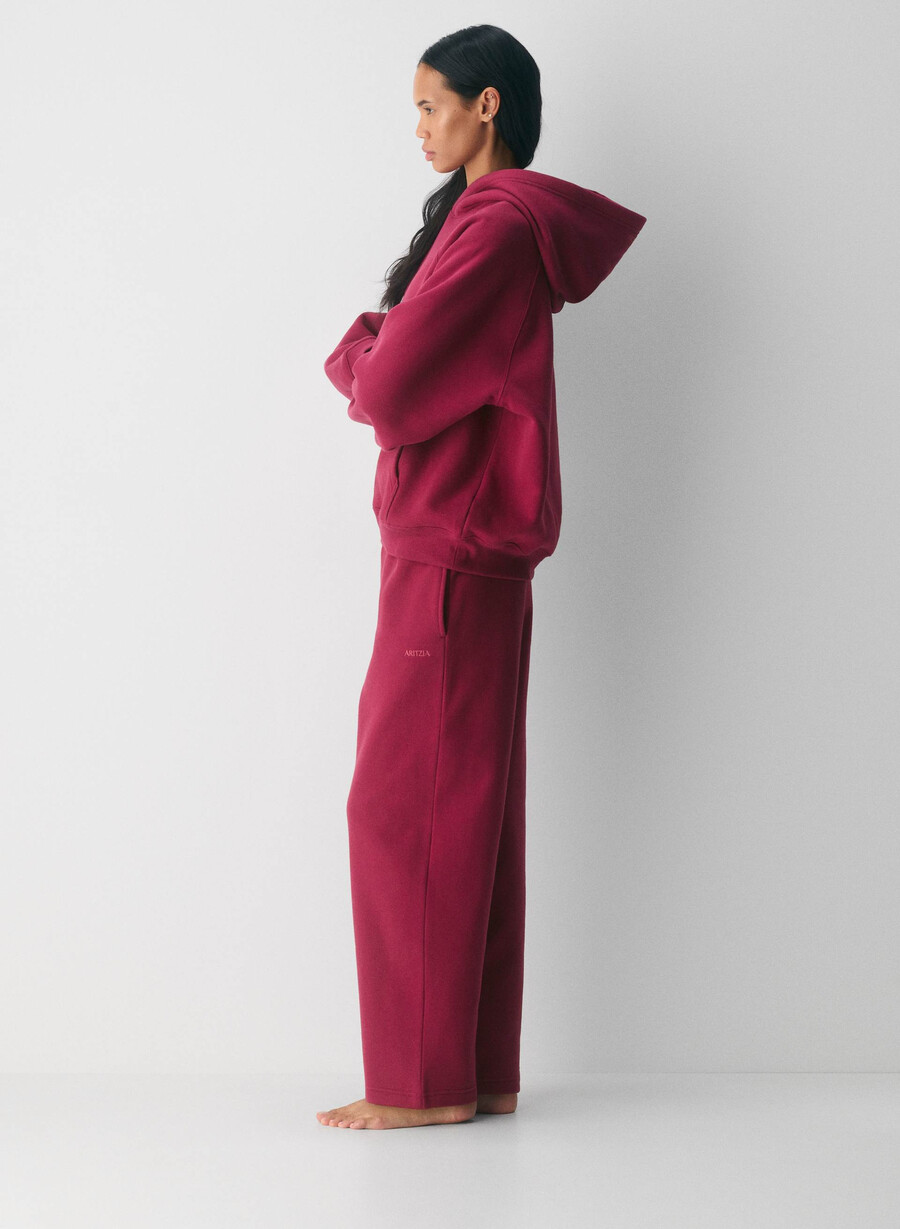 kuschelige sweatfleece mega straight jogginghose juicy rose
