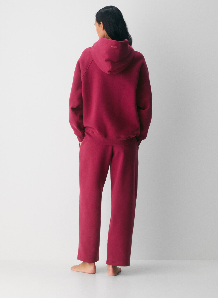 kuschelige sweatfleece mega straight jogginghose juicy rose