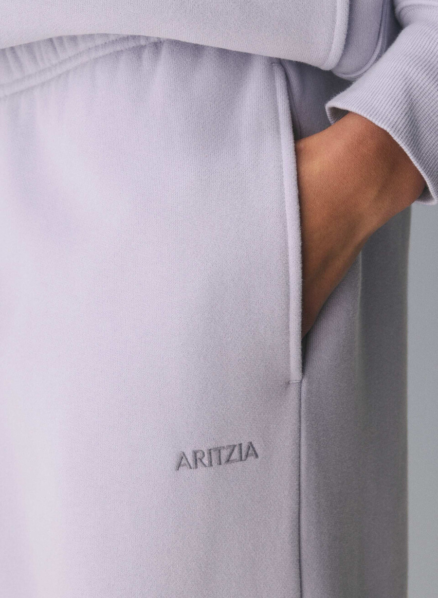 kuschelige mega straight sweatfleece-sweatpants wildblower lilac