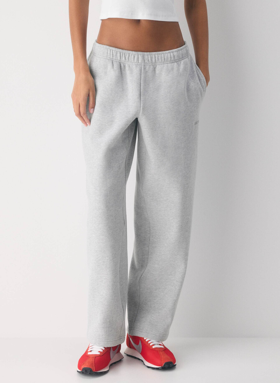 cozy sweatfleece mega straight sweatpant heather chrome