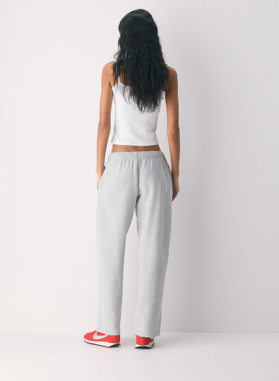 cozy sweatfleece mega straight sweatpant heather chrome
