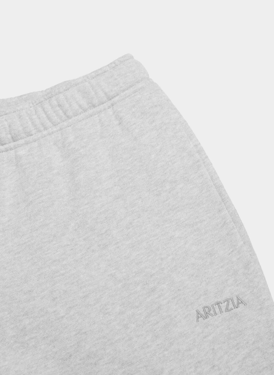 cozy sweatfleece mega straight sweatpant heather chrome