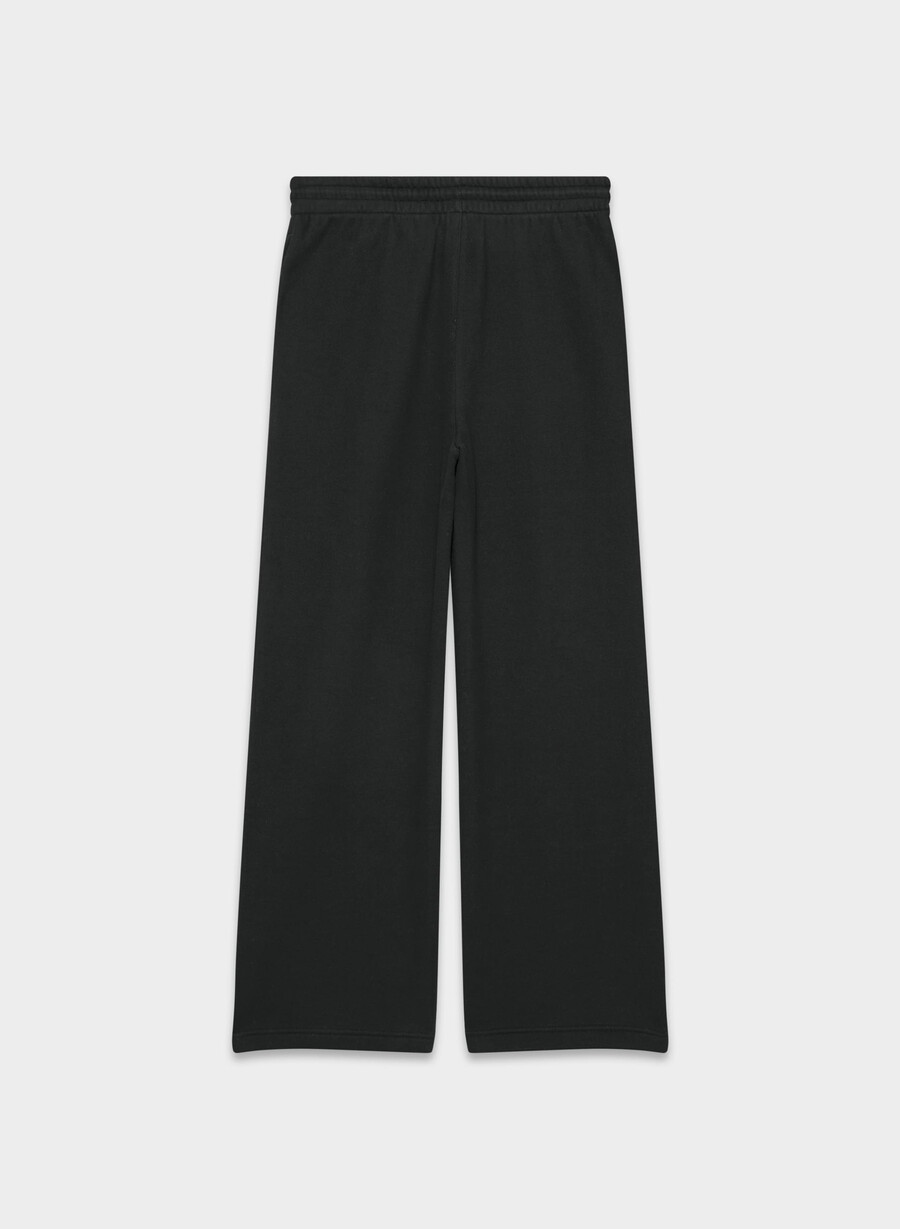 gemütliche boyfriend-sweatpants aus sweatfleece weit geschnitten schwarz