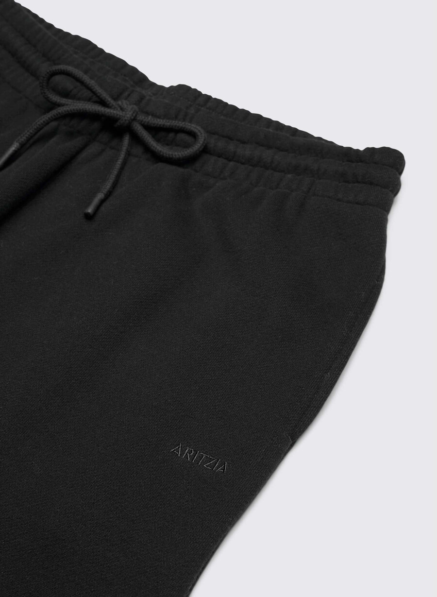 gemütliche boyfriend-sweatpants aus sweatfleece weit geschnitten schwarz