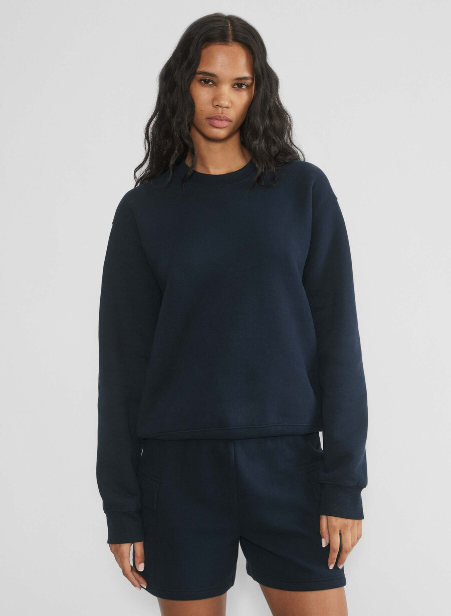kuschelige sweatfleece mega cargo mid-thigh shorts admiral