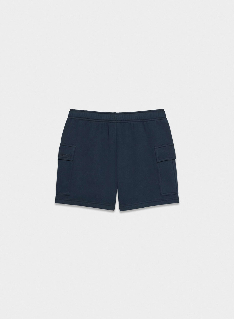 kuschelige sweatfleece mega cargo mid-thigh shorts admiral