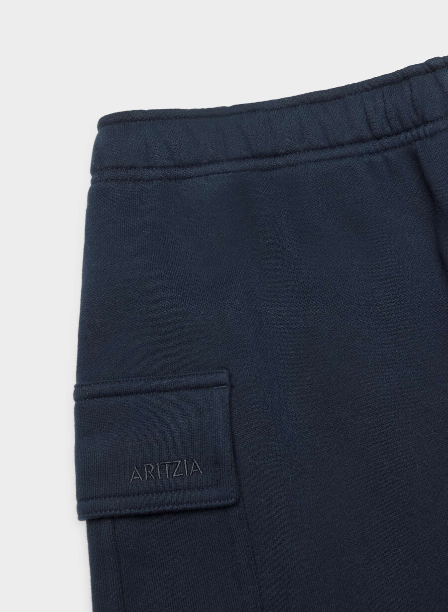 kuschelige sweatfleece mega cargo mid-thigh shorts admiral