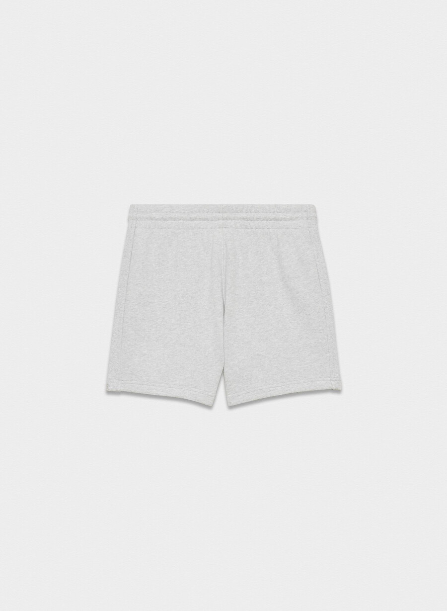 kuschelige boyfriend-shorts aus sweatfleece mittellang bis zum oberschenkel heather chrome
