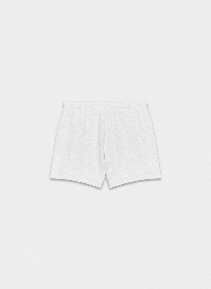 kuschelige sweatfleece-minishorts mit hohem bund farbe heather cloud white