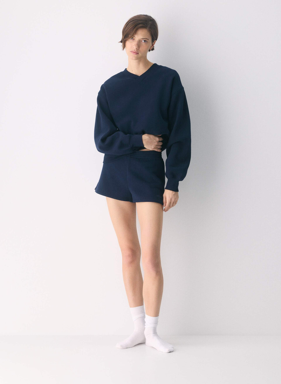 kuschelige sweatfleece-mikroshorts admiral