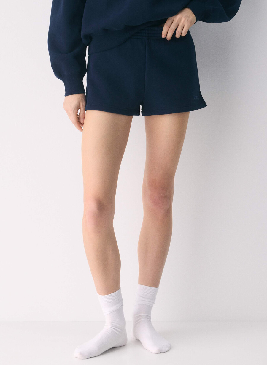 kuschelige sweatfleece-mikroshorts admiral