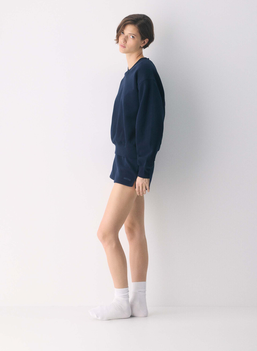 kuschelige sweatfleece-mikroshorts admiral