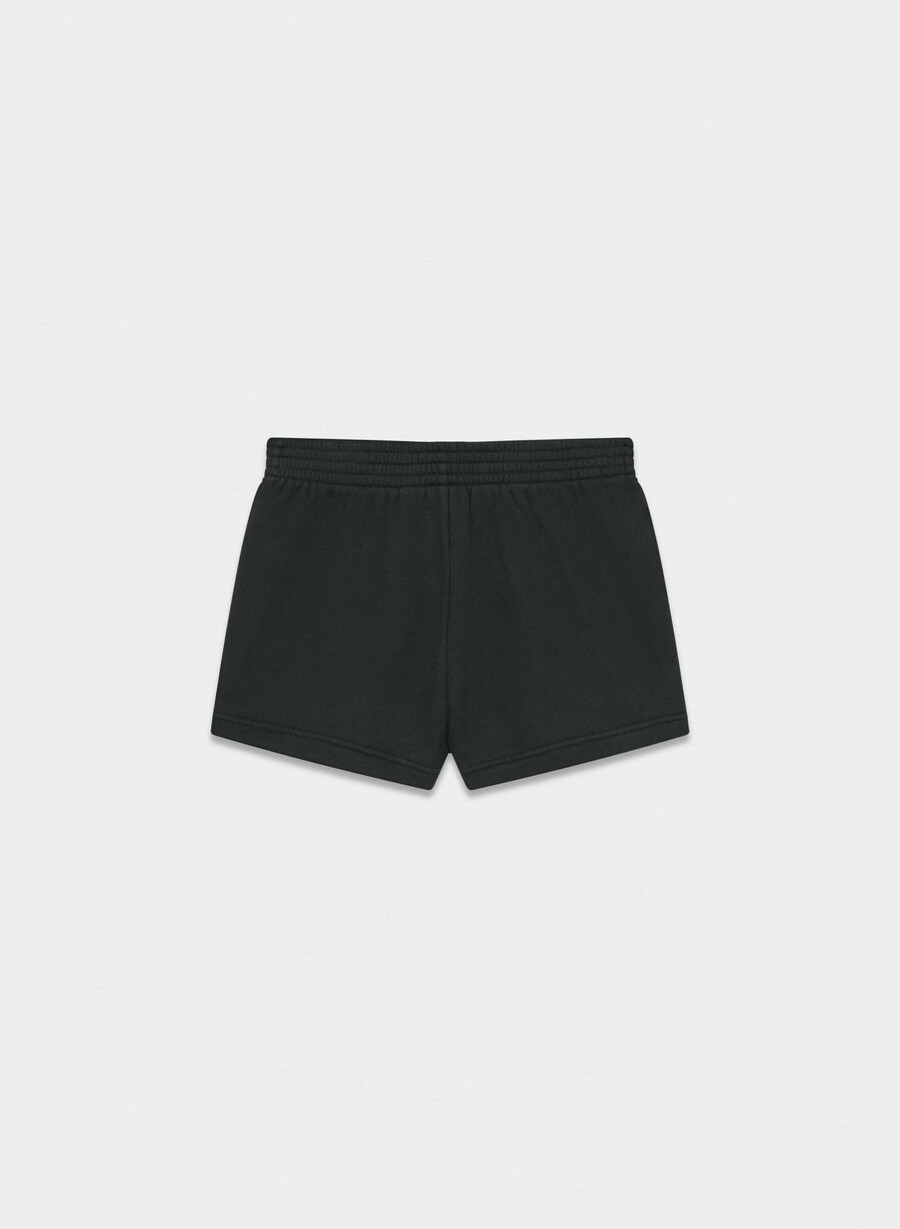 kuschelige sweatfleece-mikroshorts schwarz