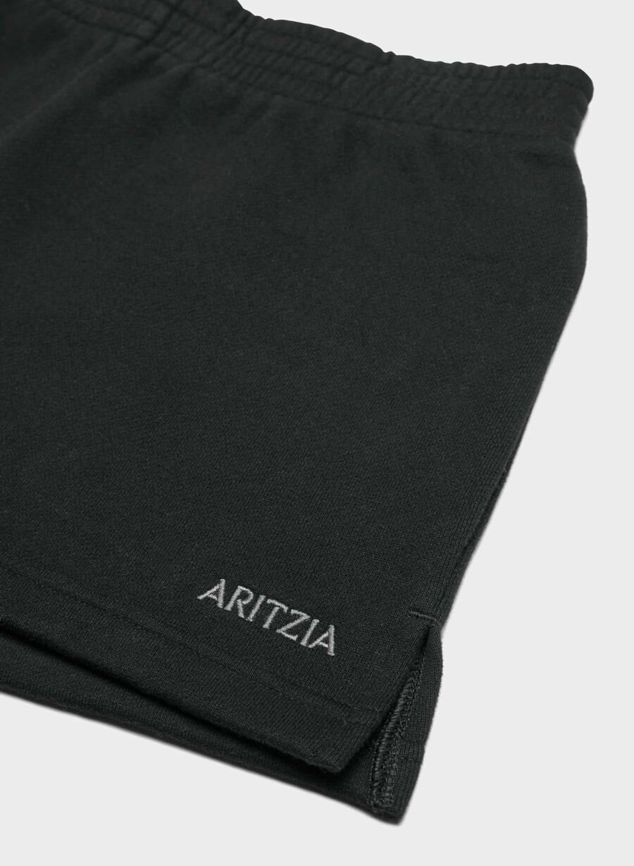 kuschelige sweatfleece-mikroshorts schwarz
