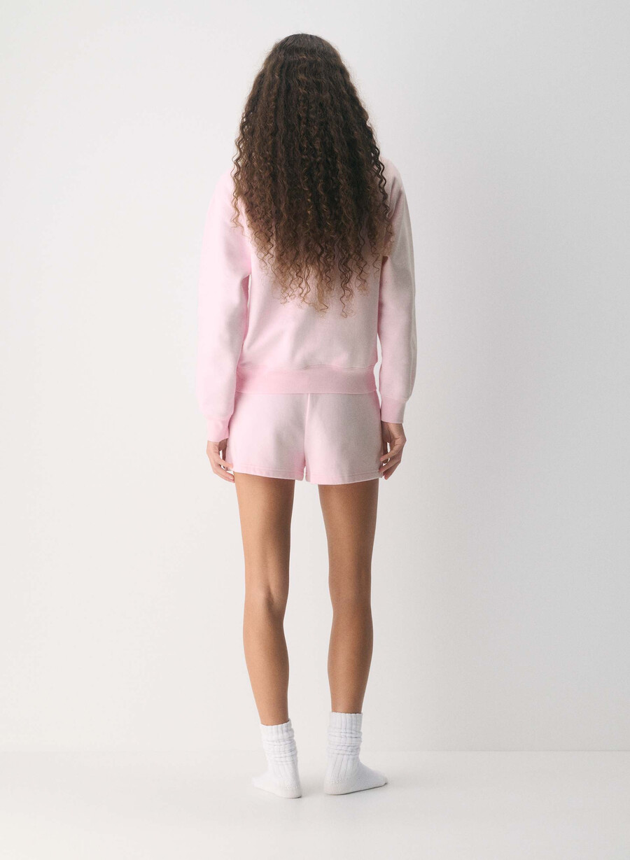 kuschelige sweatfleece-mikroshorts perfekt für villa pink