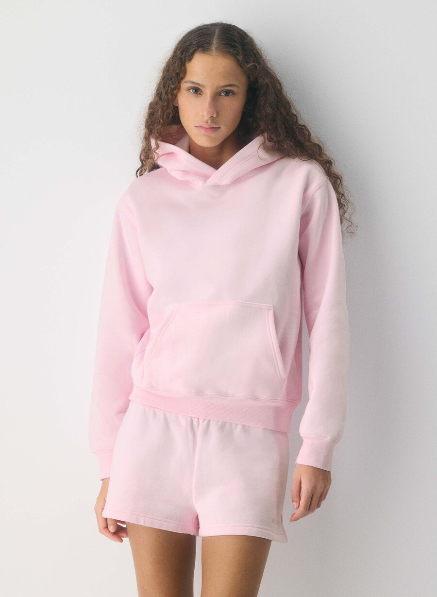 kuschelige sweatfleece-mikroshorts perfekt für villa pink