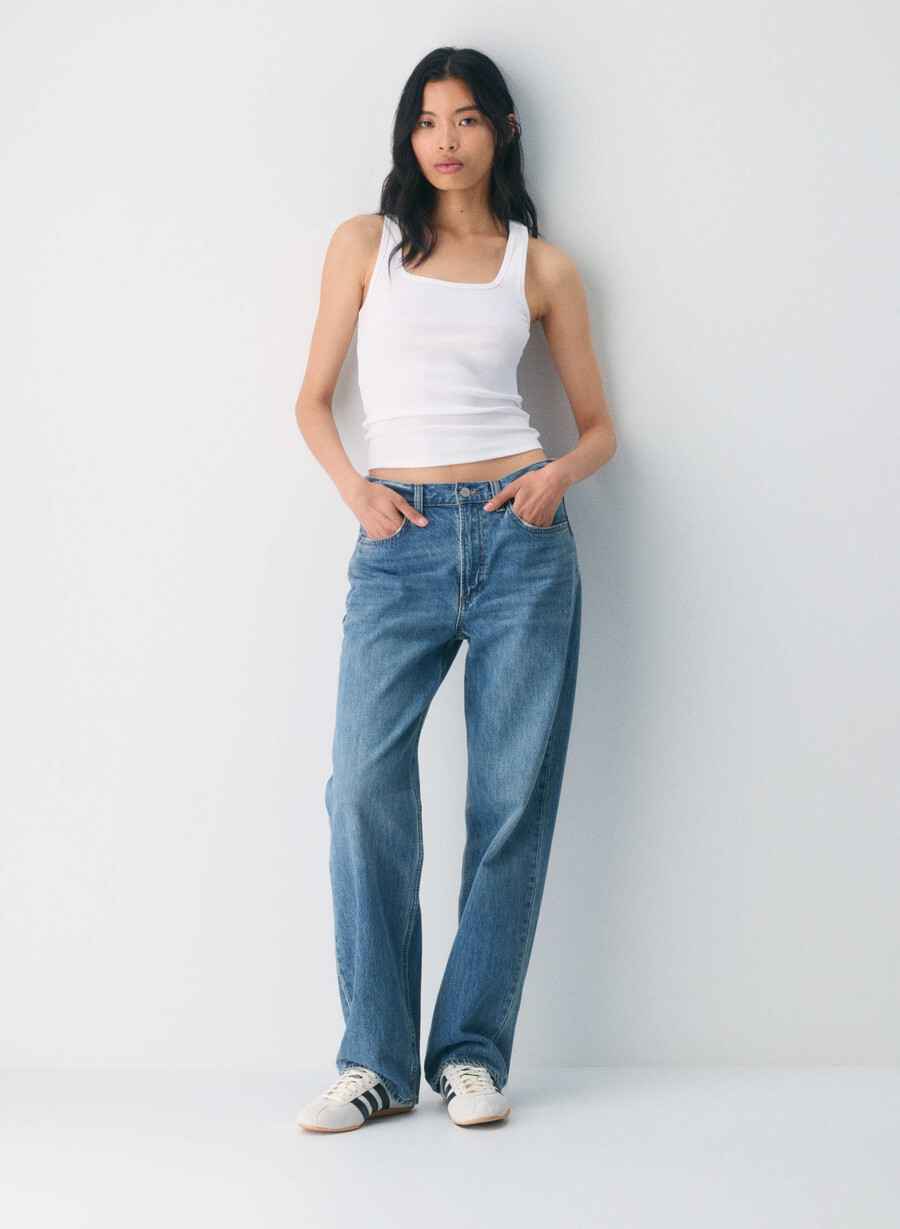 homestretch rippen-frequenz-tanktop weiss