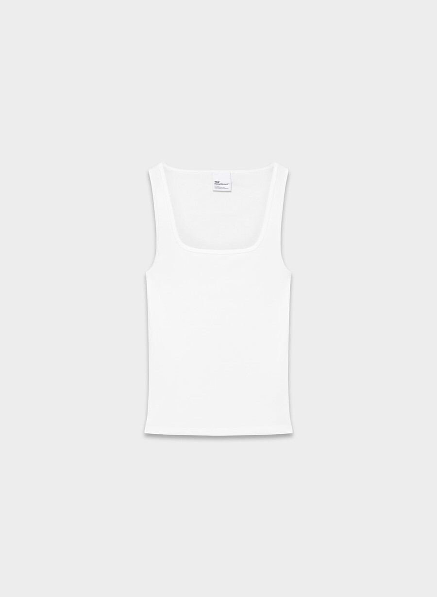 homestretch rippen-frequenz-tanktop weiss