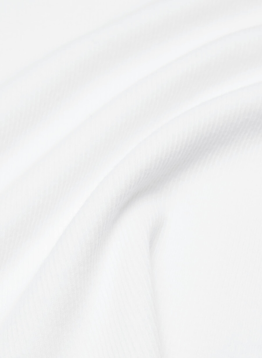 homestretch rippen-spitzen-tanktop mit v-ausschnitt weiss