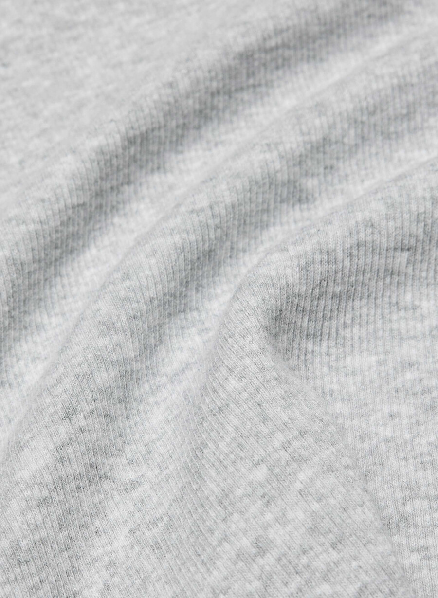 homestretch rippen-spitzen-tanktop mit v-ausschnitt meliertes chrom
