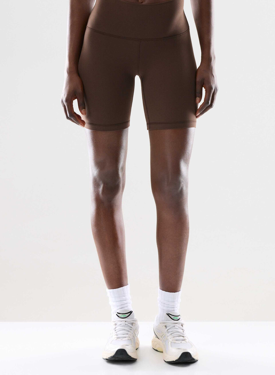 butter cheeky hi-rise 7 short rich mocha brown
