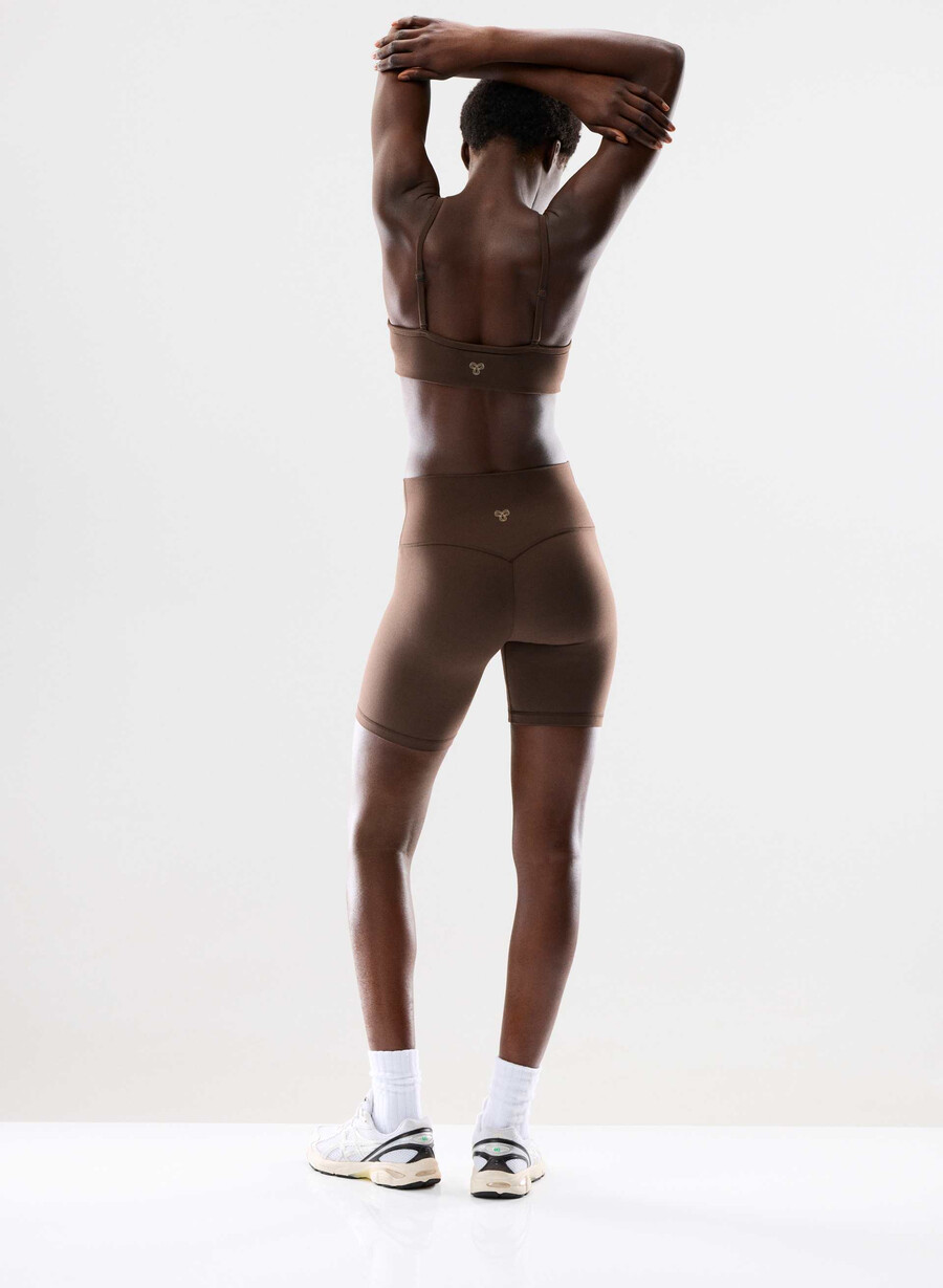 butter cheeky hi-rise 7 short rich mocha brown