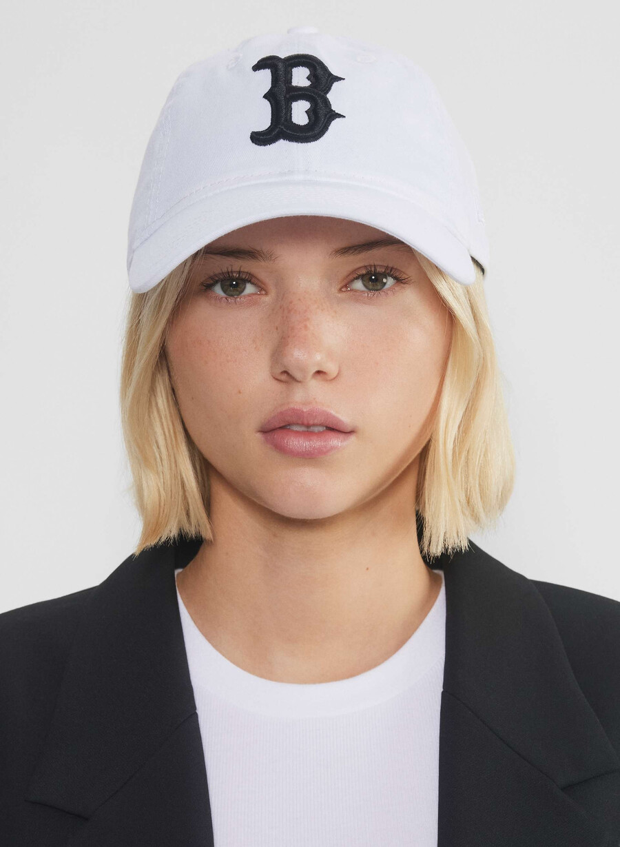 new era boston red sox 9twenty kappe gewaschenes weißschwarz