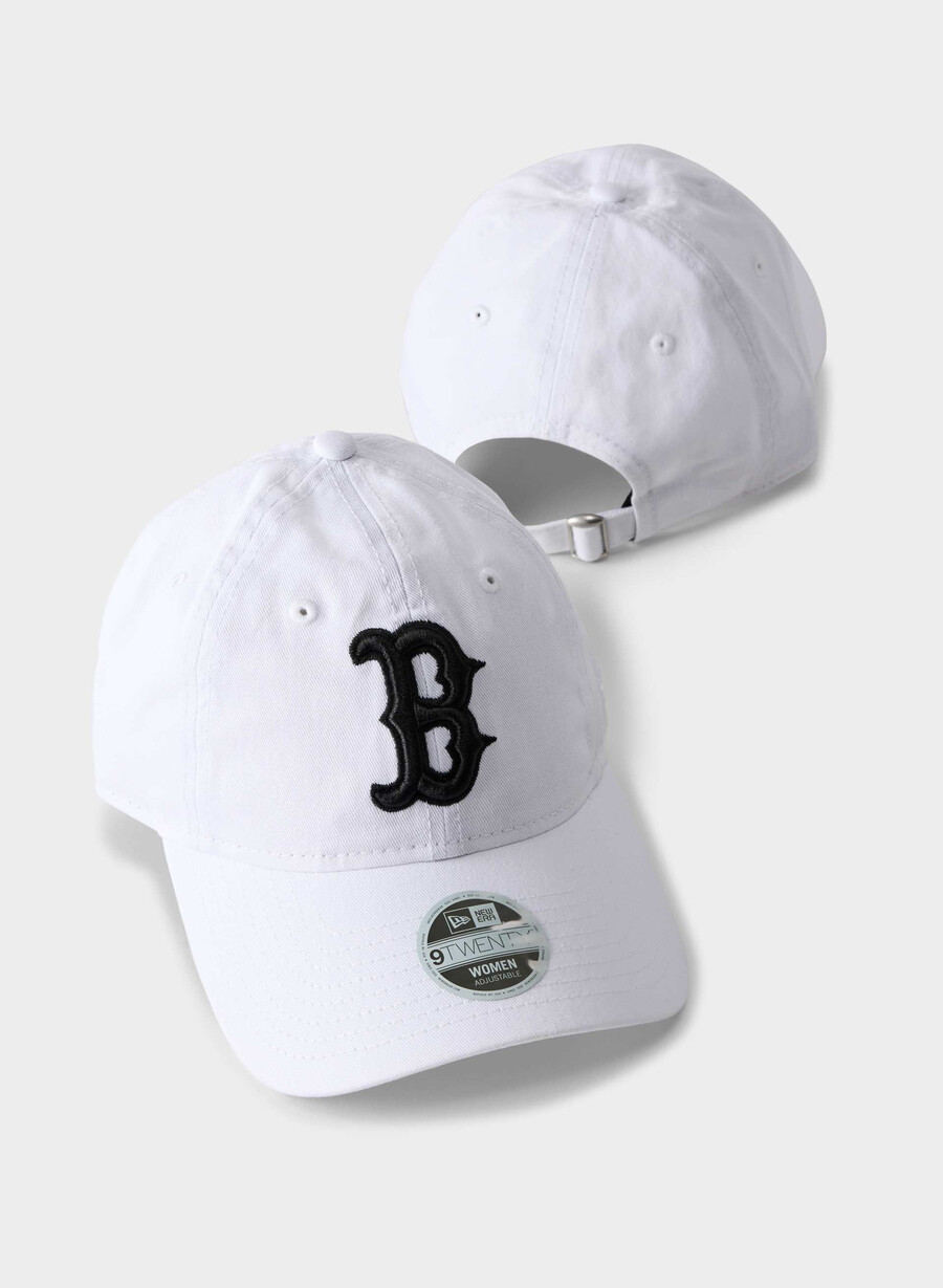 new era boston red sox 9twenty kappe gewaschenes weißschwarz
