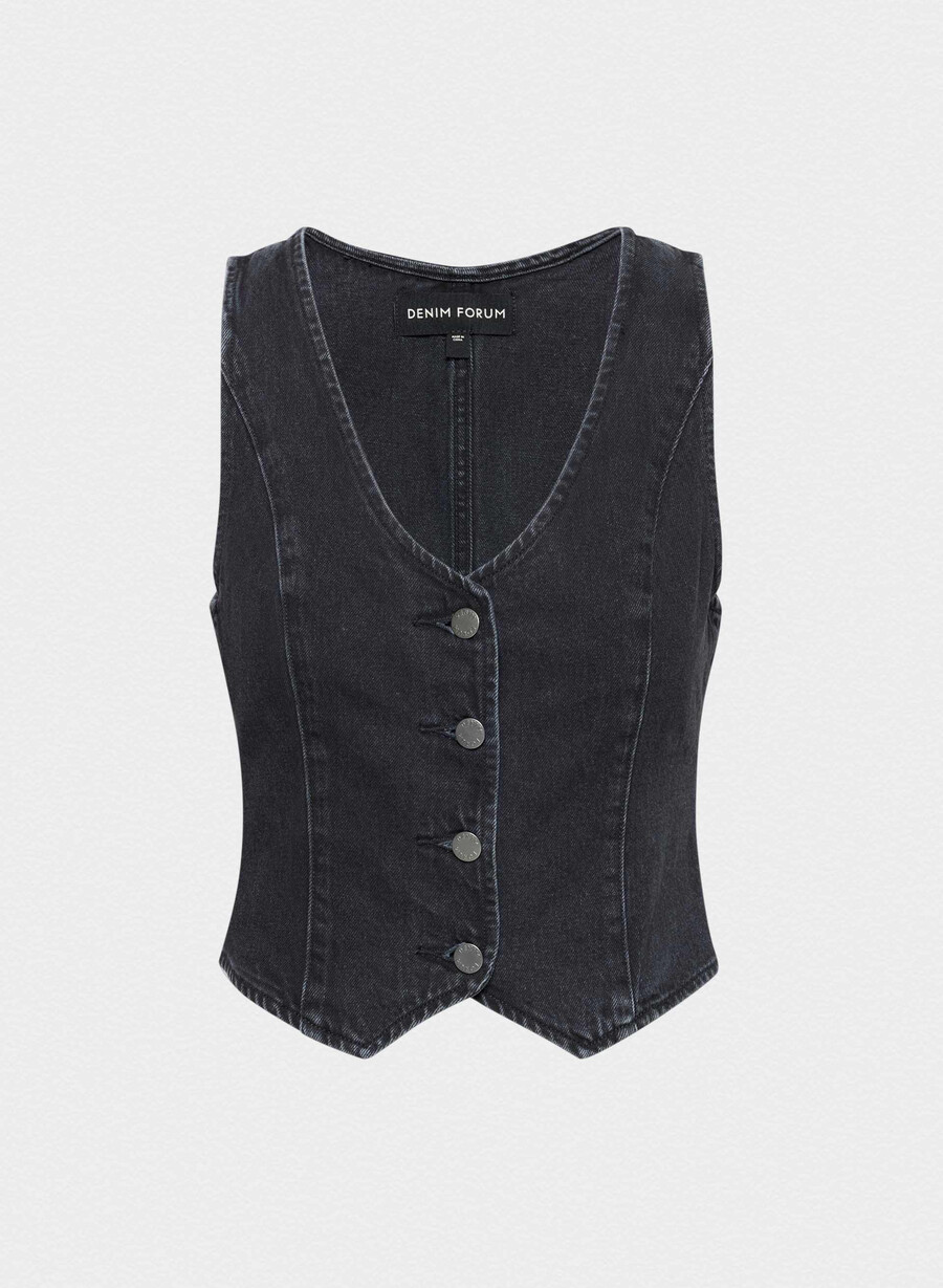 denim forum die 90er mia jeansweste schwarzer eyeliner
